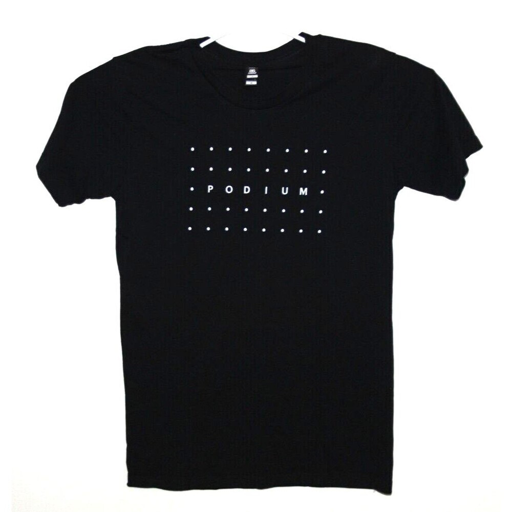 AS Colour Staple Mens Short Sleeve Crew Neck Black T Shirt Cotton Graphic Med
